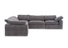 Corinth - Modern Dark Grey Fabric Sectional Sofa with 3 Power Recliners / VGKM-KM.920-CHAR