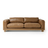 Danson - Modern Tan Leather + Wicker Sofa / VGKK-KF.8036-SOFA-SAND