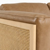 Danson - Modern Tan Leather + Wicker Sofa / VGKK-KF.8036-SOFA-SAND