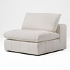Vicki - Modern Off-White Fabric Modular Armless Seat / VGKK-KF.8033-1.5SEAT-IVORY