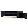 Tasha - Modern Black Ash + Brushed Gold Buffet / VGVCG2308-BUF