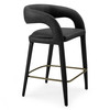 Faerron - Modern Black Leatherette Counter Chair / VGEUMC-7182C-BLK