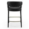 Faerron - Modern Black Leatherette Counter Chair / VGEUMC-7182C-BLK