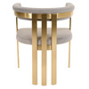 Pontiac - Modern Grey Velvet + Champagne Gold Dining Chair / VGZAY129-GRYG