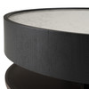 Miranda - Modern Ceramic + Black Oak Round Coffee Table / VGHBN459E