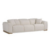 Hagerty - Modern Off-White Fabric Sofa With 2 Power Recliners / VGKV-KM.6035-OW