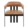 Hazen - Modern Camel Leather + Black Iron Dining Chair / VGOD-ZW-23151-CML