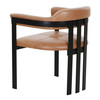 Hazen - Modern Camel Leather + Black Iron Dining Chair / VGOD-ZW-23151-CML