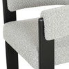 Kenmare - Modern Light Grey Fabric + Black Dining Chair / VGOD-DY-22149-LTGRY