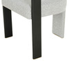 Kenmare - Modern Light Grey Fabric + Black Dining Chair / VGOD-DY-22149-LTGRY