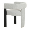 Kenmare - Modern Light Grey Fabric + Black Dining Chair / VGOD-DY-22149-LTGRY