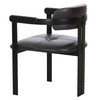 Aneta - Modern Dark Brown Leather + Black Dining Chair / VGOD-ZW-23152-BLK