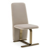 Tasha - Modern Light Beige Grey Velvet + Brushed Brass Dining Chair (Set of 2) / VGVC-B2133-LTGRY