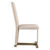 Tasha - Modern Beige Linen + Brushed Brass Dining Chair (Set of 2) / VGVC-B2133-BGELN