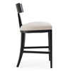 Fabien - Mid-Century Modern Beige Linen + Black Walnut Counter Chair / VGRH-RHS-CZHT01-BLK