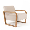 Sada - Mid-Century Modern Beige Linen + Chestnut Accent Chair / VGRH-RHS-AZHT04
