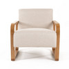 Sada - Mid-Century Modern Beige Linen + Chestnut Accent Chair / VGRH-RHS-AZHT04