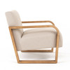 Sada - Mid-Century Modern Beige Linen + Chestnut Accent Chair / VGRH-RHS-AZHT04