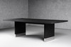 Kenda - Modern Black Ash + Stainless Steel Dining Table / VGVCT2355-BLK