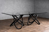 Mason Modern Glass & Black Ash Dining Table / VGCSDT-16092-BLK