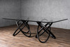 Mason Modern Glass & Black Ash Dining Table / VGCSDT-16092-BLK