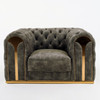 Dosie - Transitional Grey Velvet Chair / VGBN-S-9368-CHR-GRY