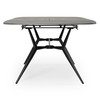 Suzie - Modern Ceramic + Black Ash Extendable Dining Table / VGDW3013-08