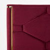 Eastern King Modrest Janet - Modern Red Velvet + Gold Bed / VGVC-BD1820-BED-EK