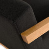 Rosen - Modern Black Fabric + Natural Oak Accent Chair / VGMF-L3128-BLK