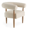 Marchland - Modern Beige Fabric + Oak Accent Chair / VGMF-L3175-BGE