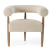 Marchland - Modern Beige Fabric + Oak Accent Chair / VGMF-L3175-BGE