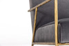 Gibbons - Modern Grey Velvet + Forged Gold Accent Chair / VGMY-2721-GRY