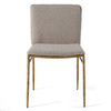 Atlanta - Modern Beige Fabric & Brass Dining Chair / VGMY-3739-BGE