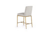 Beasley - Modern Off-White Linen + Brass Counter Chair / VGMY-3756-26-WHT