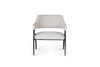 Ector - Modern Off-White Fabric + Forged Metal Accent Chair / VGMY-2915-OFF