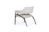 Ector - Modern Off-White Fabric + Forged Metal Accent Chair / VGMY-2915-OFF