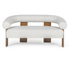 Aledo - Modern Off-White Fabric + Oak Loveseat / VGMY-1361-L