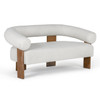 Aledo - Modern Off-White Fabric + Oak Loveseat / VGMY-1361-L