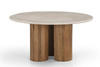 Hayden - Modern Marble + Wood Round Coffee Table / VGBR-SBA-4866