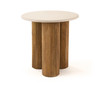 Hayden - Modern Marble + Wood Round End Table / VGBR-SBA-4867