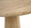 Velma - Modern Travertine Marble Round Dinette Table / VGBR-SBA-8542B-BE