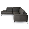 Soho - Italian Left Facing Grey Nirvana Fume Leather Sectional Sofa / VGDTSOHO-LAF-GRY-SECT-SOFA