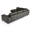 Soho - Italian Left Facing Grey Nirvana Fume Leather Sectional Sofa / VGDTSOHO-LAF-GRY-SECT-SOFA
