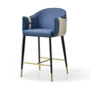 Calderon - Modern Blue & Beige Vegan Leather Counter Chair / VGVC-B065-BLUE