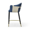 Calderon - Modern Blue & Beige Vegan Leather Counter Chair / VGVC-B065-BLUE