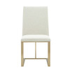 Frankie - Modern Off-White Fabric + Antique Brass Dining Chair / VGGA-6917CH-OWHTB