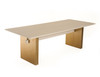 Angus - Modern Cream Ash + Gold Dining Table / VGGM-DT-1723