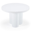 Bruni - Modern White Concrete Round Dining Table / VGGR-623810-WHT