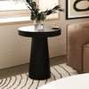 Desoto - Modern Black Concrete Round End Table / VGGR-DESTOTO-BLK