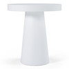 Desoto - Modern White Concrete Round End Table / VGGR-DESTOTO-WHT